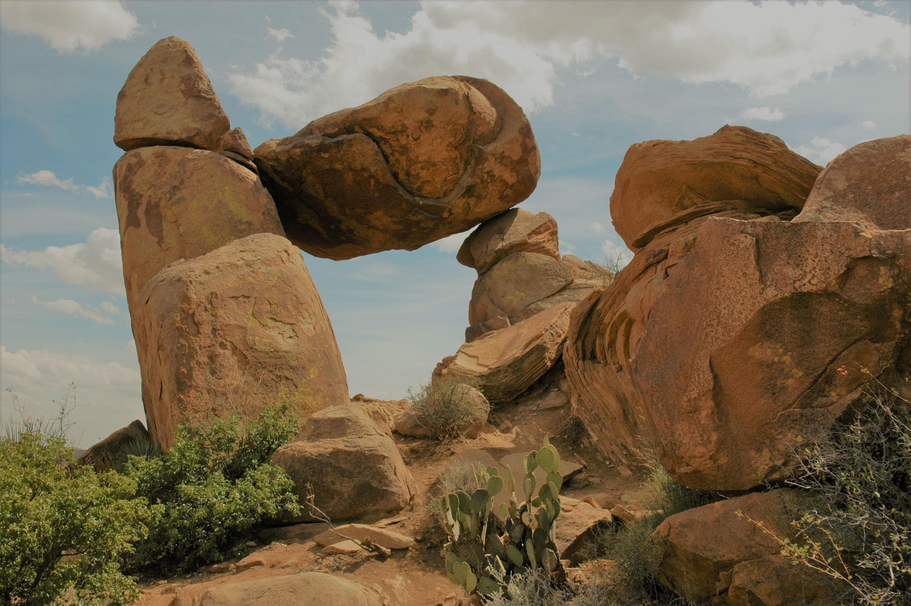 The balanced rock is a popular day hiking destination.